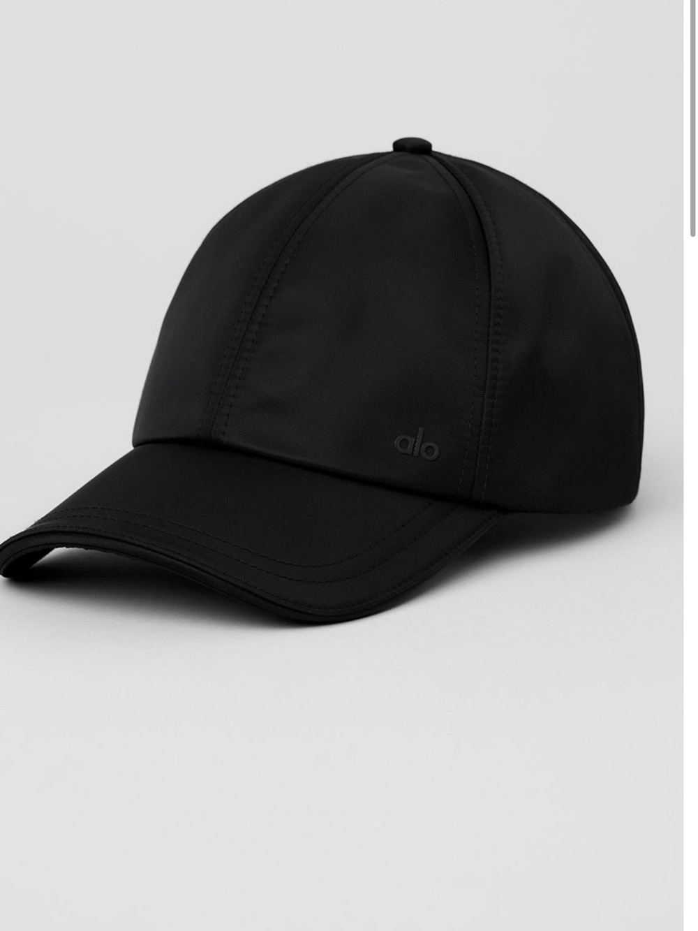 ALO Yoga satin off duty Black Athletic Baseball Cap
